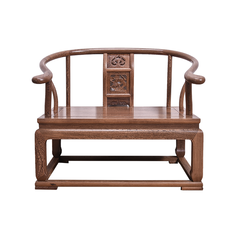 红木家具鸡翅木禅椅中式打坐椅休闲椅太师椅 实木沙发椅宝座圈椅